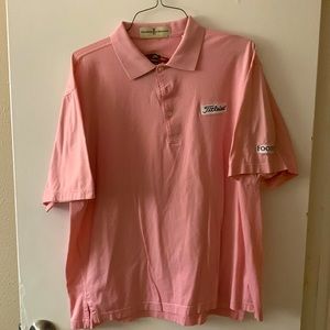 2. Men’s large pink Fairway & Greene Titleist polo